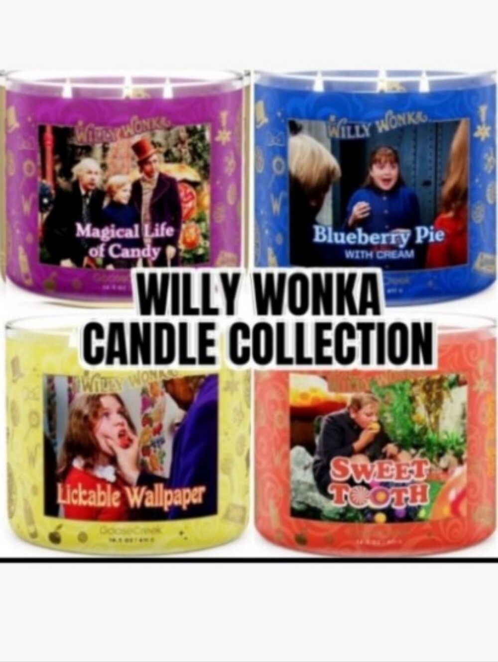 Willy Wonka Limited Edition Scented Candle Collection By Goose Creek NWT